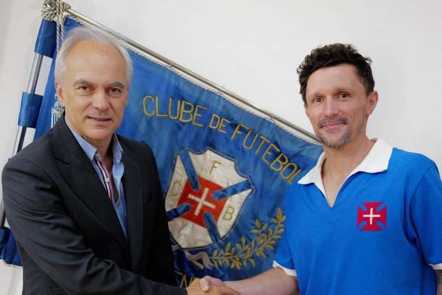 Mário Rui accanto al presidente Patrick Morais de Carvalho