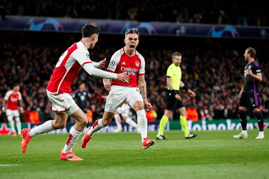 Trossard strikes late as Arsenal earn first-leg draw with Bayern