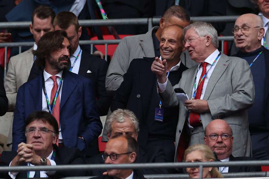 Massimiliano Allegri a colloquio con Sir Alex Ferguson