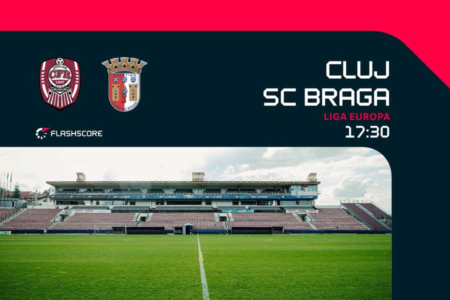 SC Braga vai jogar em Cluj-Napoca