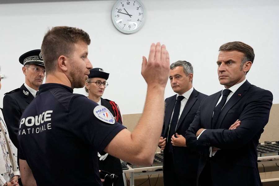 Emmanuel Macron ce lundi à Saint-Denis.