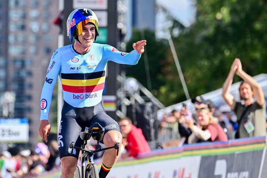 Unantastbar im Zeitfahren: Remco Evenepoel. Unantastbar im Zeitfahren: Remco Evenepoel.