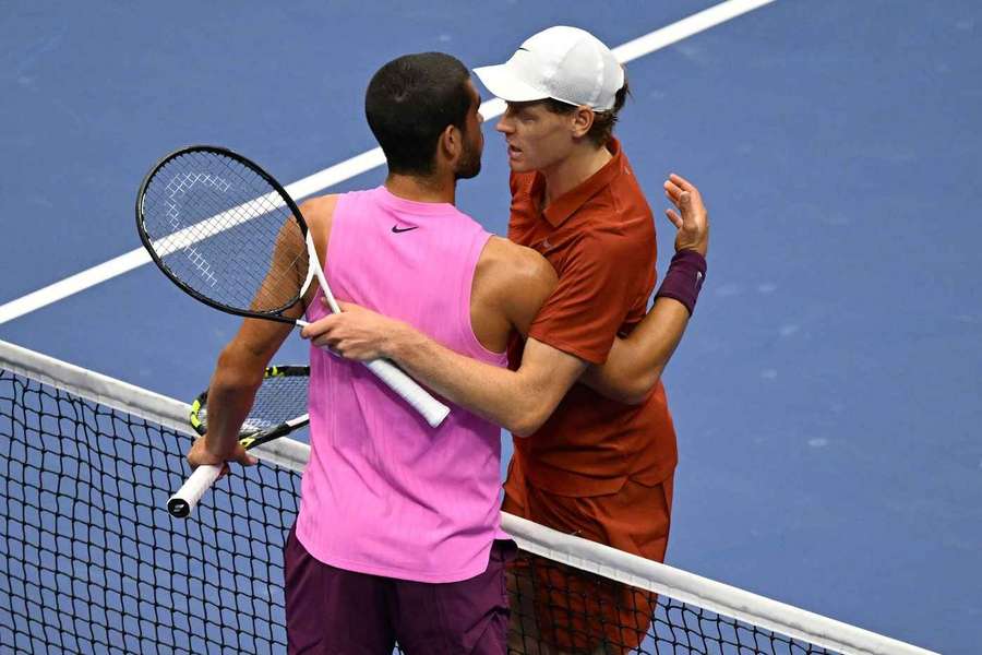 Jannik Sinner și Carlos Alcaraz, în finala US Open 2025 din septembrie