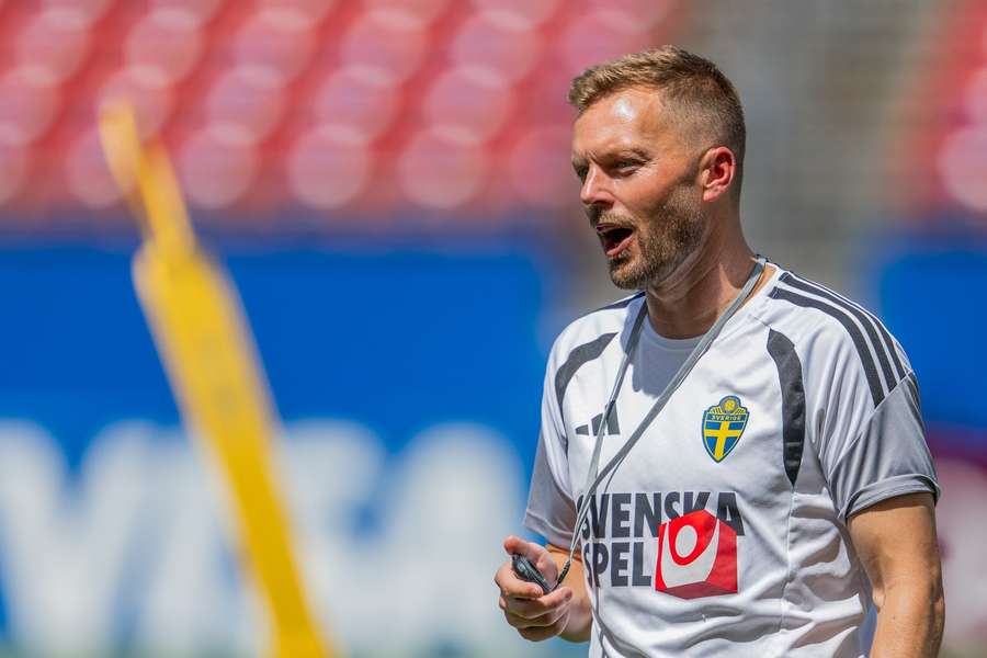Sebastian Larsson during Sweden training