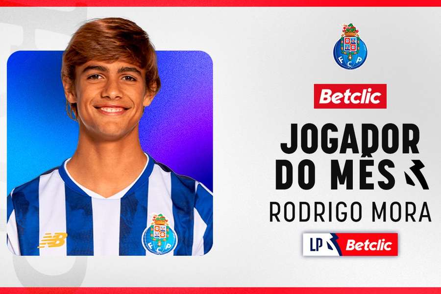 Rodrigo Mora eleito o melhor jogador da Liga em abril