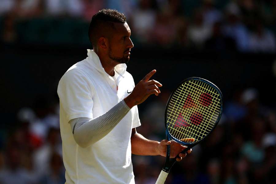 Nick Kyrgios durante a sua participação em Wimbledon em 2019