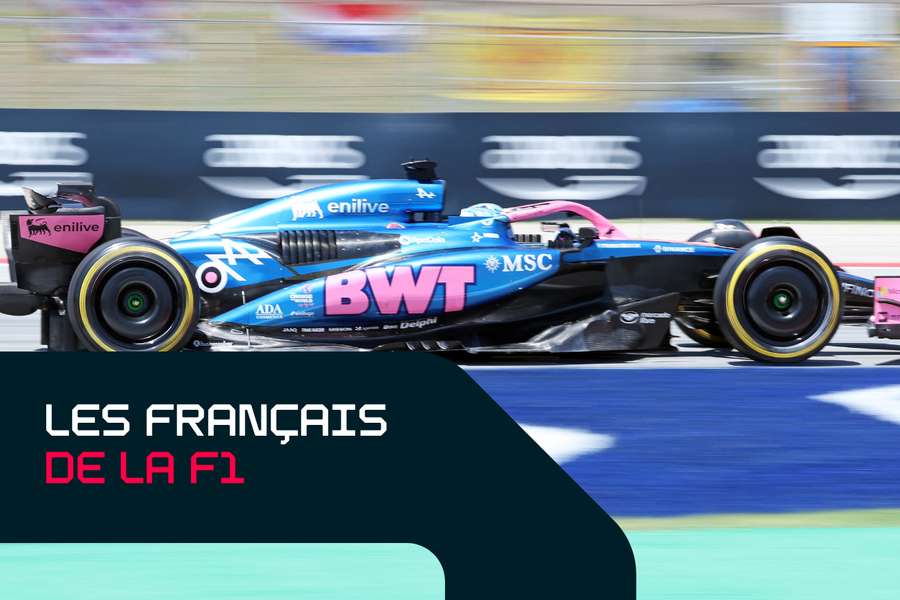Pierre Gasly à bord de son Alpine à Barcelone.