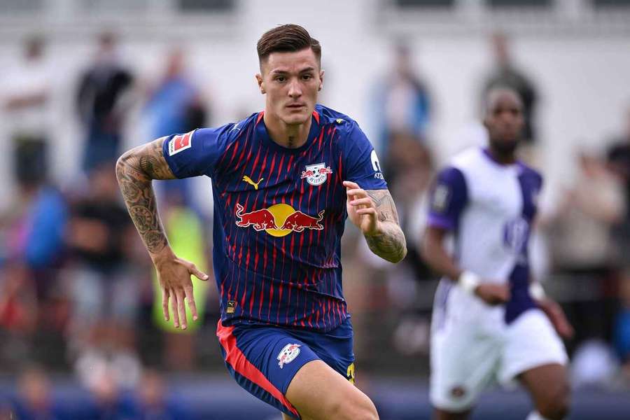 Benjamin Sesko del RB Leipzig durante un amistoso de pretemporada contra el Toulouse