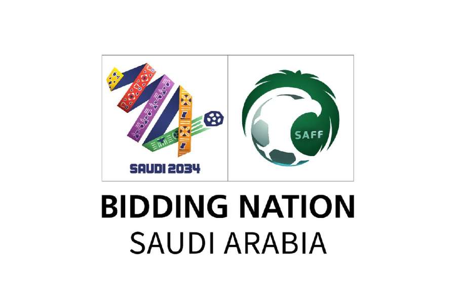 Logomarca da candidatura da Arábia Saudita ao Mundial de 2034 