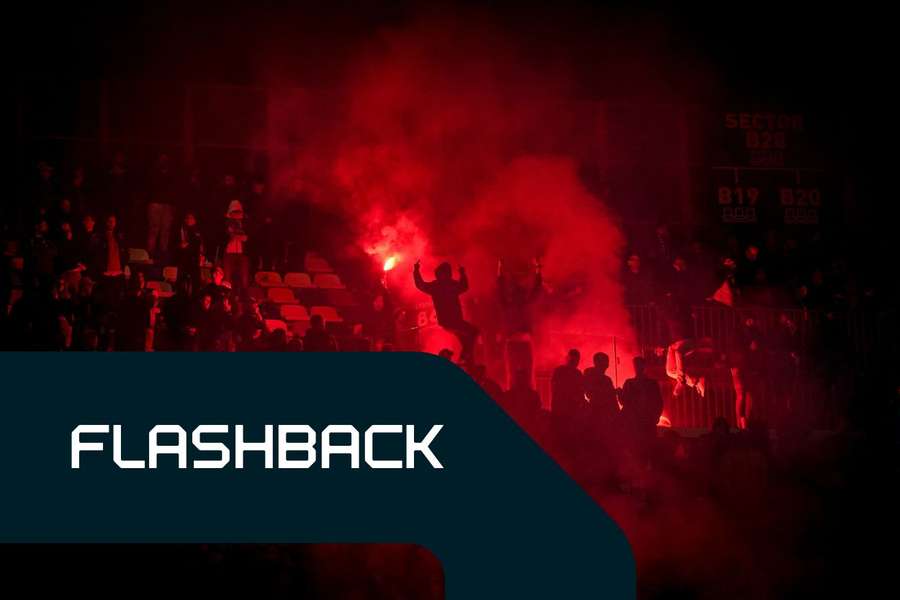 La curva del Napoli in protesta