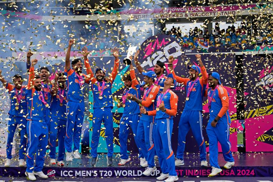 India celebrate their win