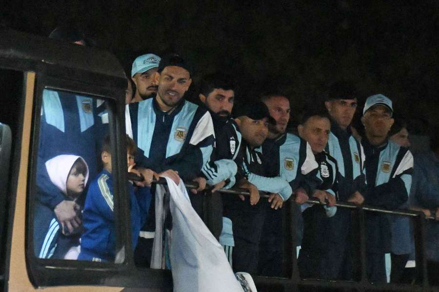 Les joueurs argentins, de retour au pays.