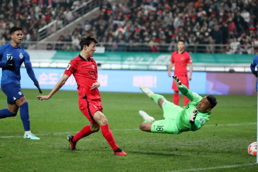 Singapore keeper Hassan made 11 saves in the loss