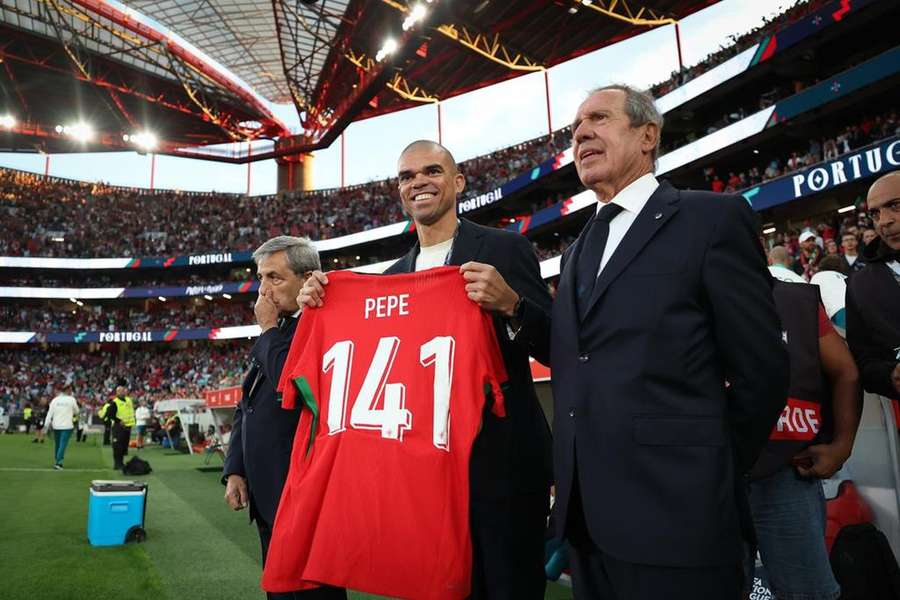 Pepe fez 141 jogos pela Seleção Nacional