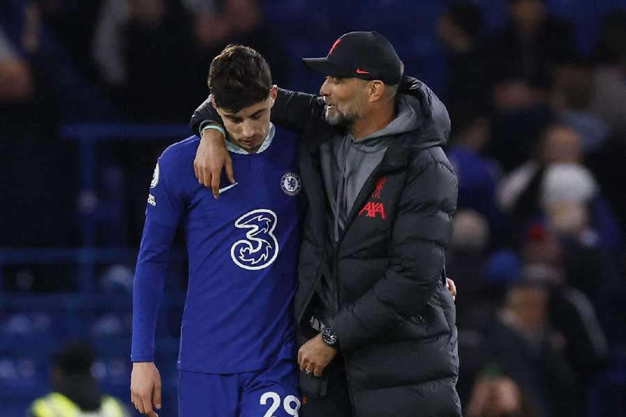 Havertz and Klopp after the game