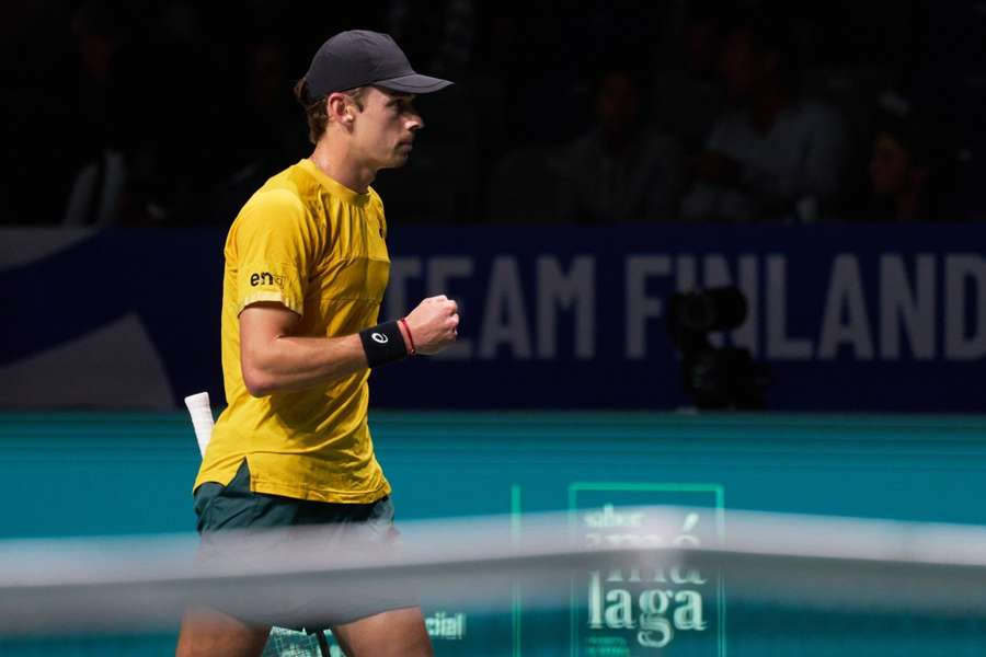 Alex De Miñaur en el Australia-Finlandia de semifinales