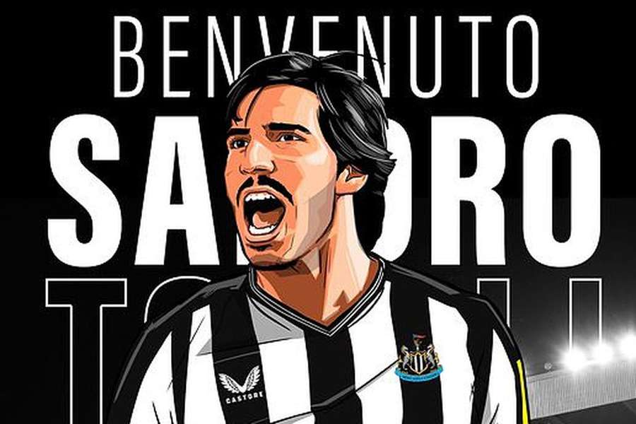 Tonali a ajuns la Newcastle