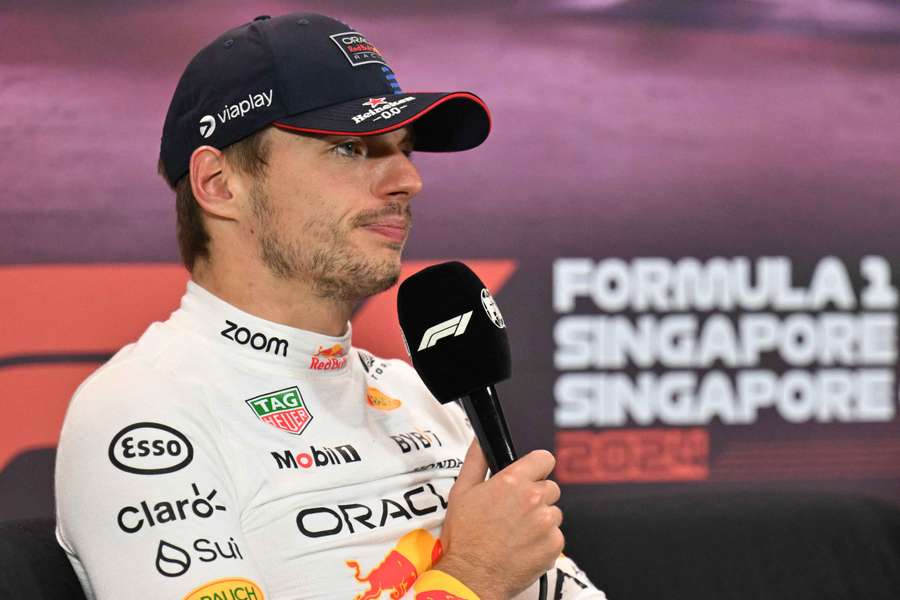 Max Verstappen in the post-race press conference