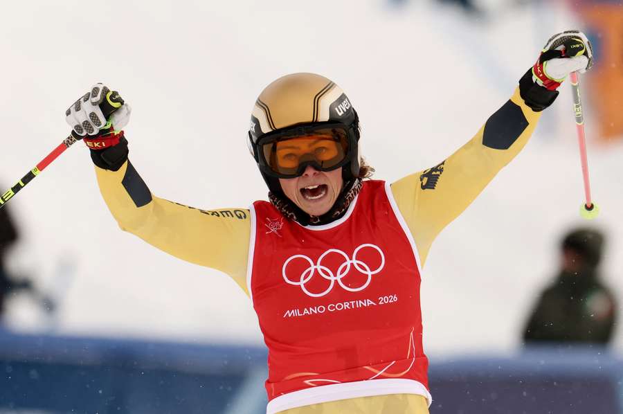 Daniela Maier bei der Zieleinfahrt.