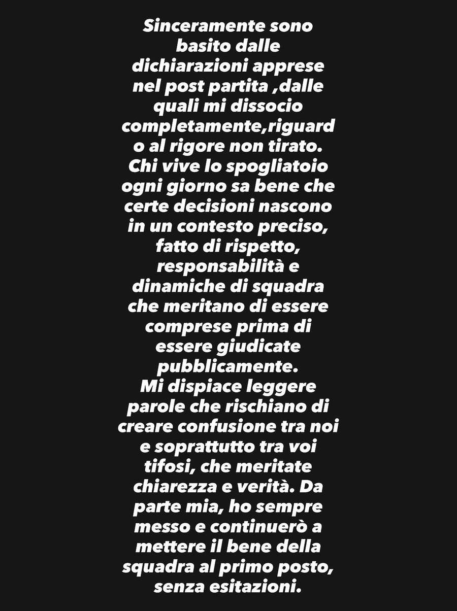 Il messaggio pubblicato da Lorenzo Insigne