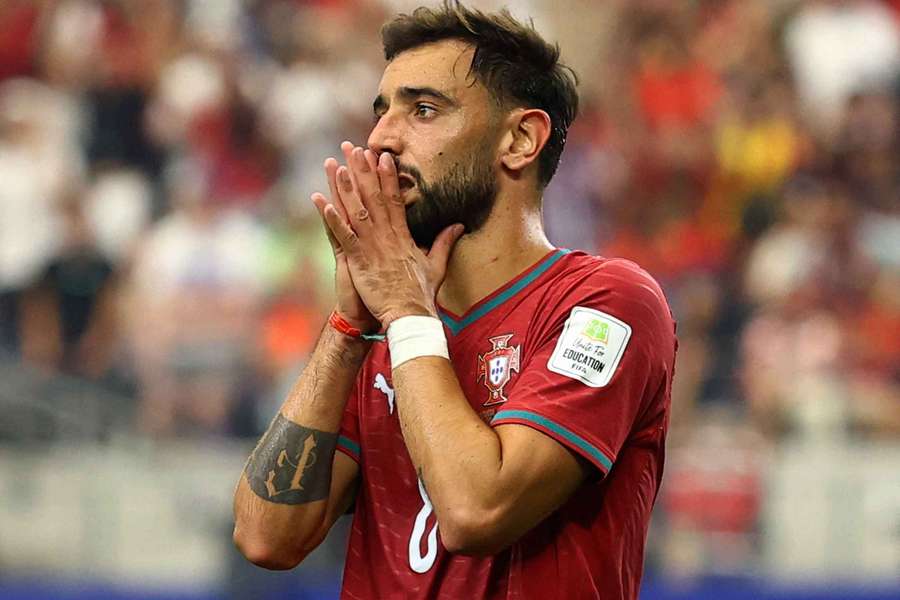 Bruno Fernandes no Portugal-Espanha Bruno Fernandes no Portugal-Espanha