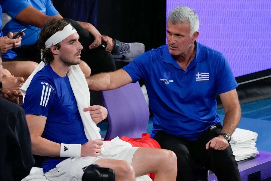 Tsitsipas en colère.