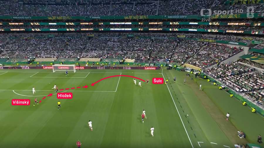 En première mi-temps, les Tchèques ont montré des passes constructives prometteuses qui ont abouti à une fin de match dangereuse.