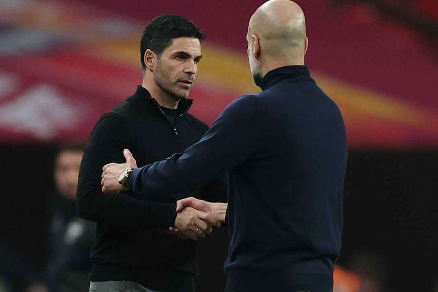 Mikel Arteta și Pep Guardiola