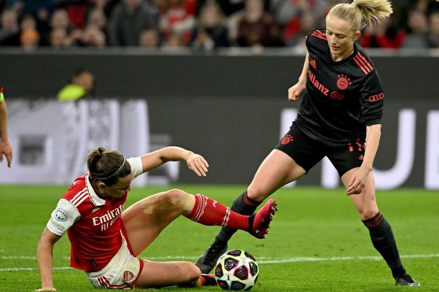 Lea Schüller war an allen Ecken des Spielfelds mitentscheidend für den 1:0-Sieg der Bayern-Frauen im CL-Hinspiel gegen den FC Arsenal.