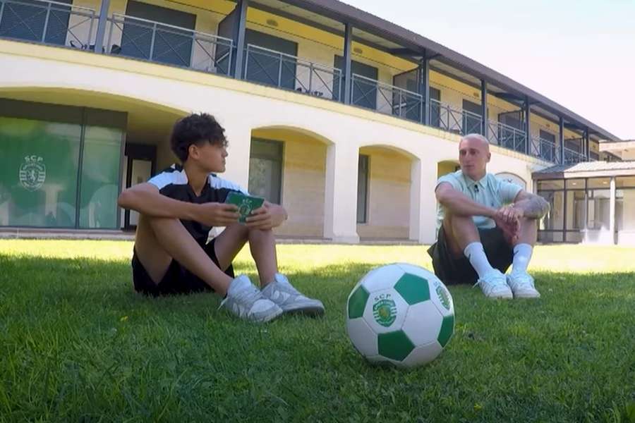 Rodrigo Relvas com Nuno Santos na Academia Cristiano Ronaldo