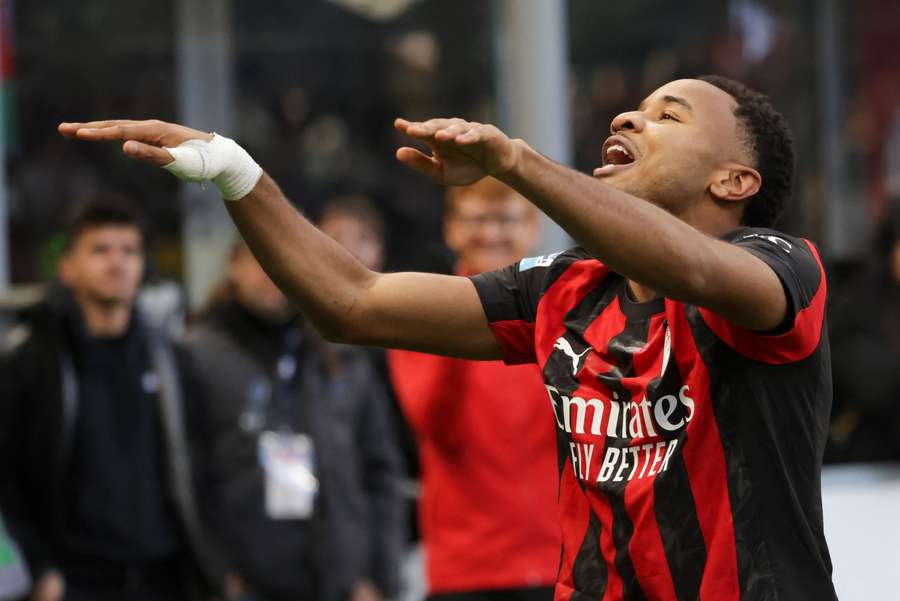 Nkunku esulta dopo il gol nel match di Serie A contro il Verona