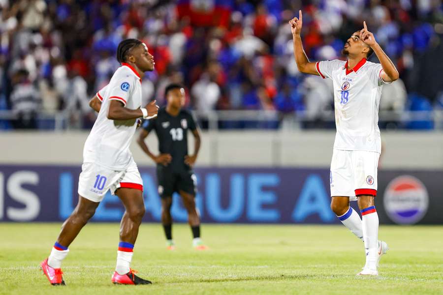 Yassin Fortune celebrates scoring Yassin Fortune celebrates scoring