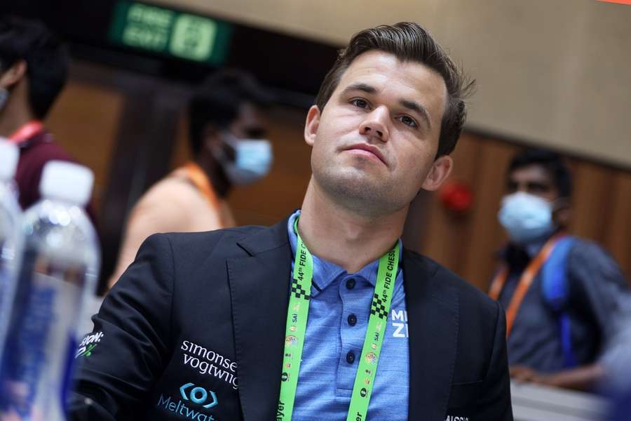 Magnus Carlsen op de 44e Schaakolympiade