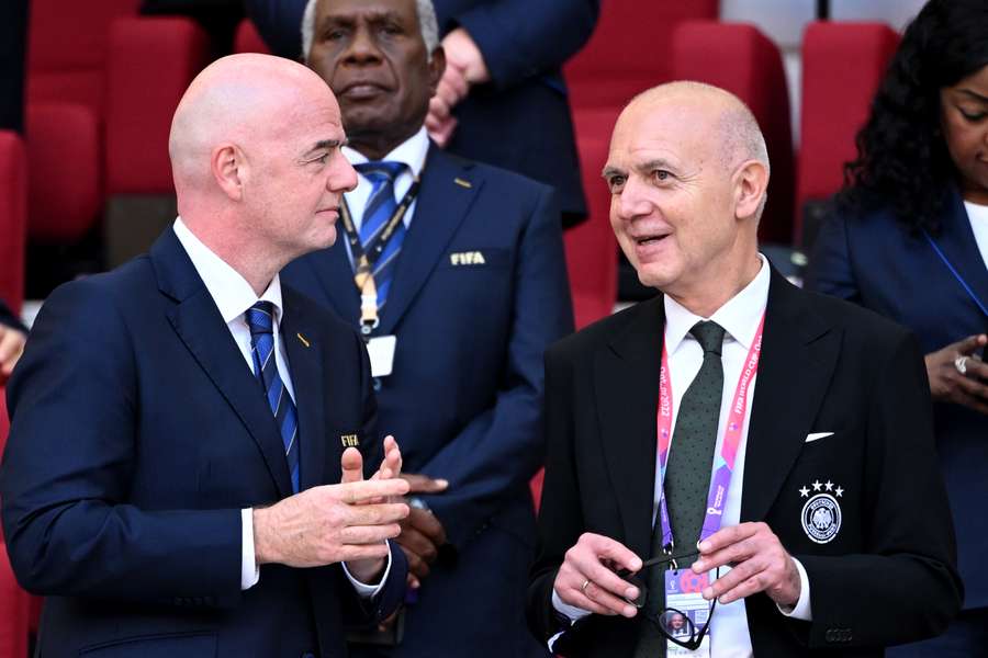 FIFA Präsident Gianni Infantino (Links) und DFB Präsident Bernd Neuendorf (Rechts)