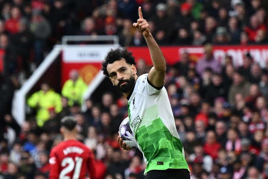 Mohamed Salah became the first player to score 11 Premier League goals against Manchester United