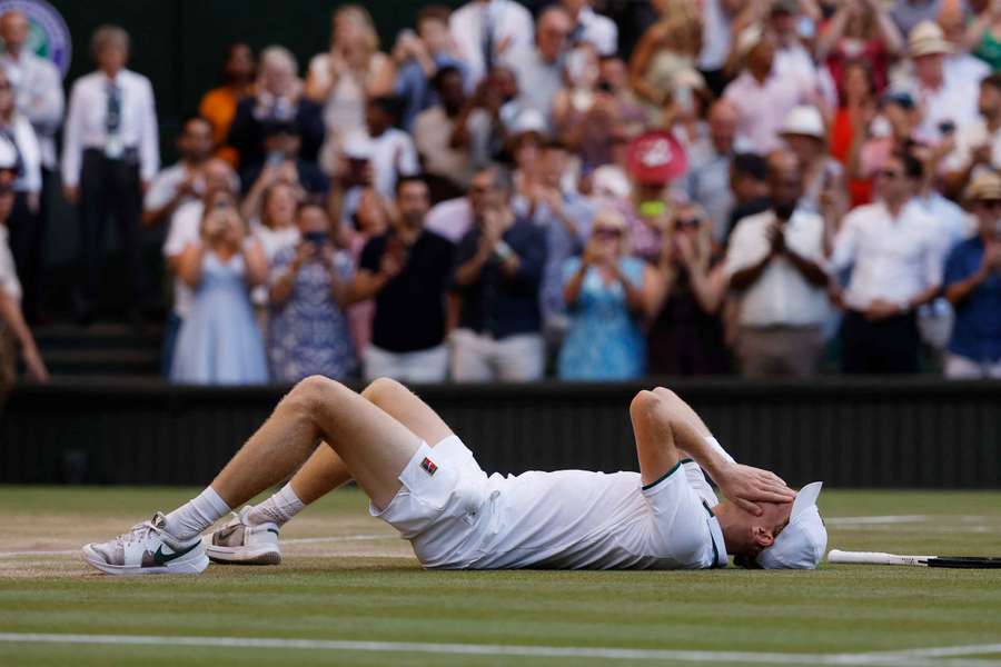 Jannik Sinner celebrates after winning his final match against Germany's Alexander Zverev Jannik Sinner celebrates after winning his final match against Germany's Alexander Zverev