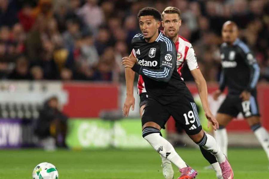 Anglický křídelník Jadon Sancho v barvách Aston Villy