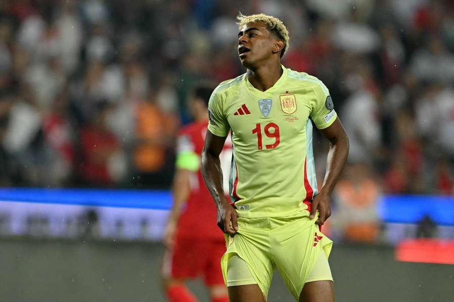 Lamine Yamal face à la Turquie le 7 septembre.