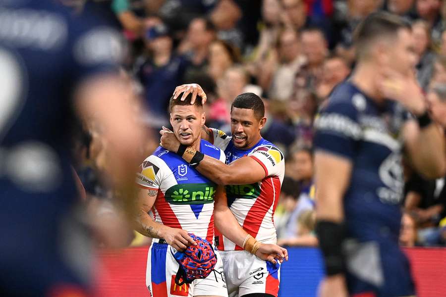 Newcastle teammates Kalyn Ponga and Dane Gagai will share the pitch for New Zealand this month. Newcastle teammates Kalyn Ponga and Dane Gagai will share the pitch for New Zealand this month.