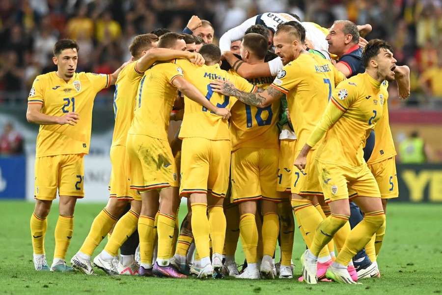 Tricolorii sărbătoresc un gol la partida cu Kosovo