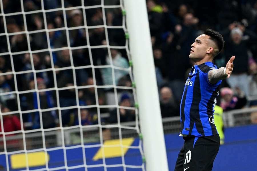 Lautaro Martinez bejubelt sein Tor gegen Udinese