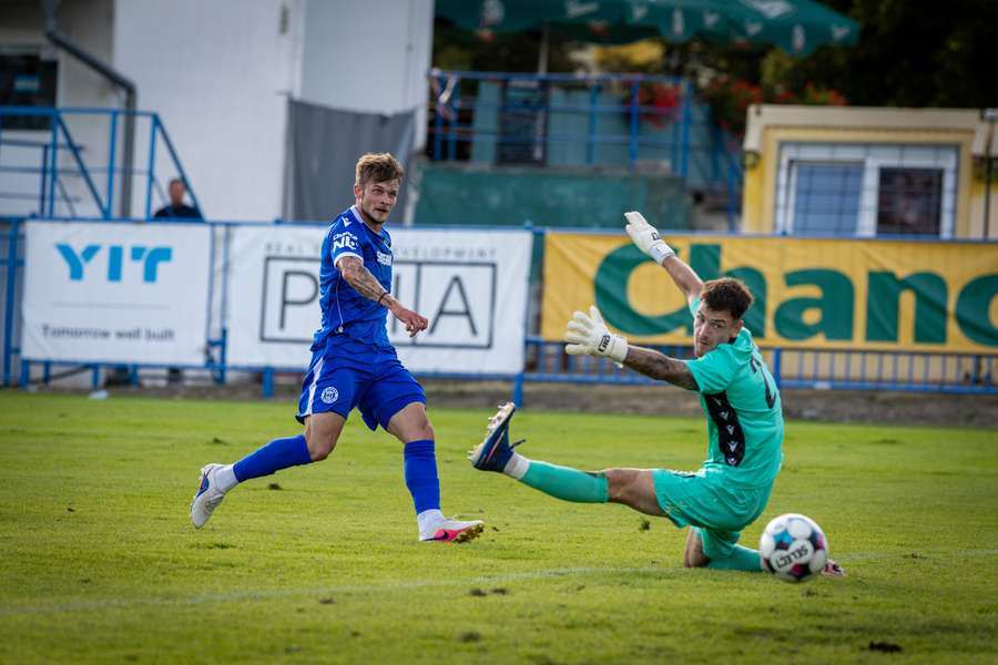 Dominik Gembický se proti Žižkovu trefil hned dvakrát. Dominik Gembický se proti Žižkovu trefil hned dvakrát.