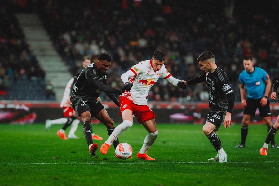Adam Daghim in action for RB Salzburg in the Austrian Bundesliga