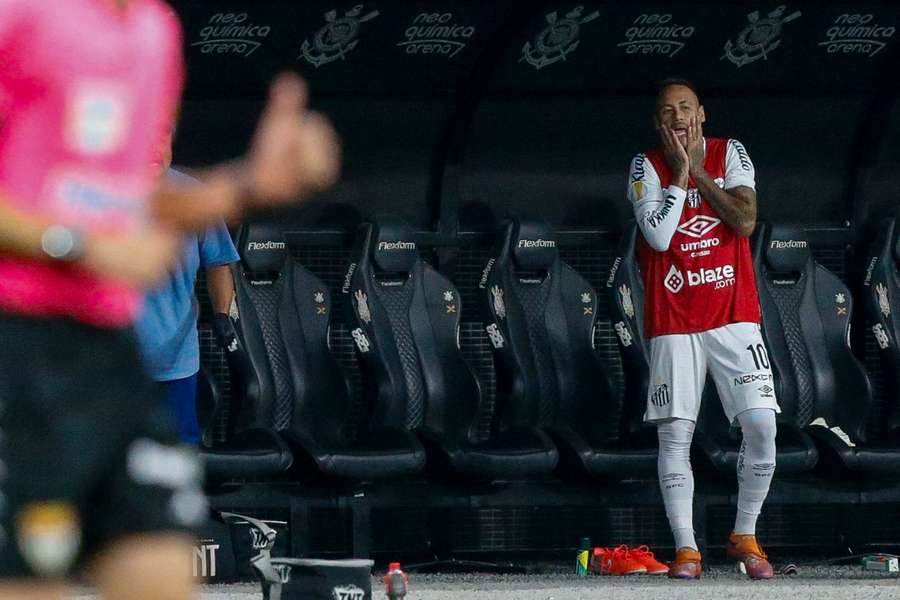 Neymar, durante el Corinthians-Santos
