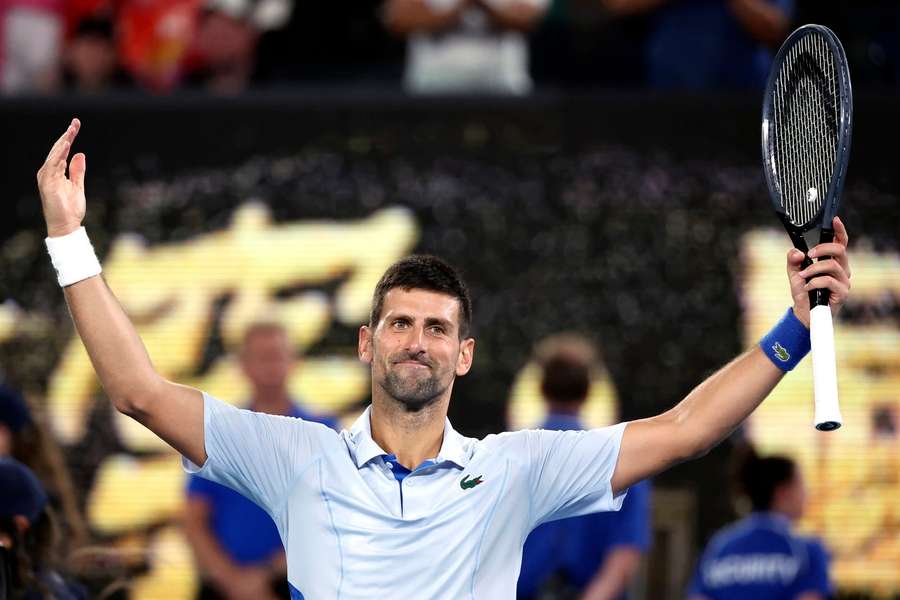Novak Djokovič sa dostal do svojho 58. grandslamového štvrťfinále, čím vyrovnal rekord Rogera Federera