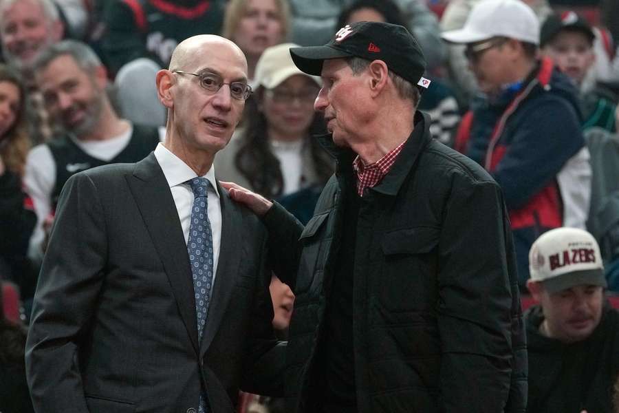 Adam Silver am Freitag beim Spiel der Portland Trail Blazers.