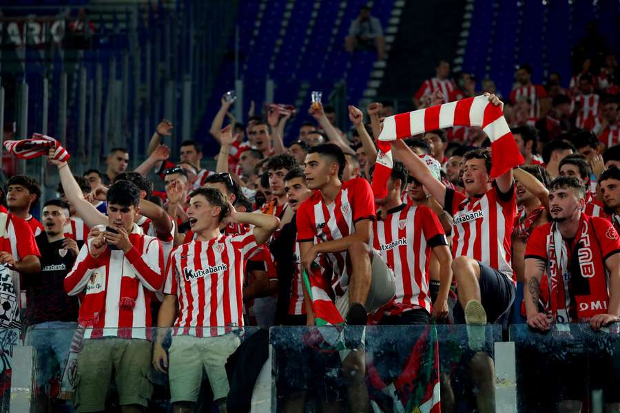 Afición del Athletic desplazada a Roma