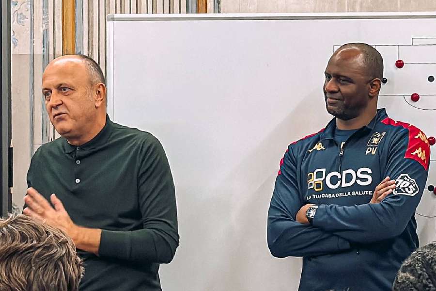 Dan Șucu, alături de Patrick Vieira, antrenorul lui Genoa