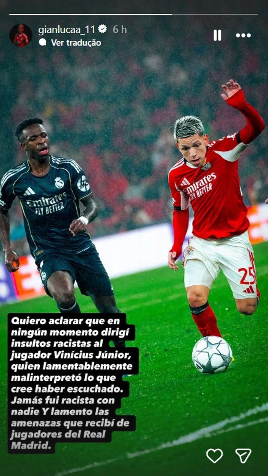 A resposta de Prestianni