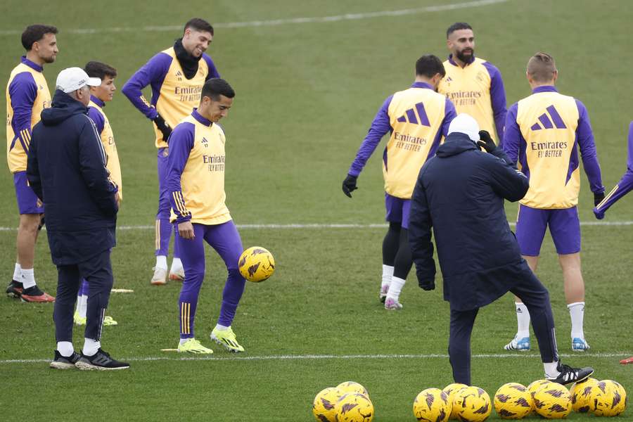 Real Madrid tijdens de training